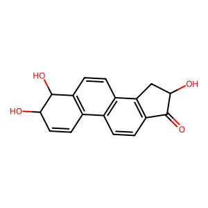 3,4,16-Trihydroxy-3,4,15,16-tetrahydrocyclopenta(a)phenanthren-17-one structure