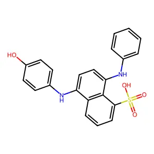 1-Naphthalenesulfonic acid, 5-[(4-hydroxyphenyl)amino]-8-(phenylamino)- structure