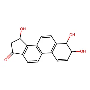 17H-Cyclopenta(a)phenanthren-17-one, 3,4,15,16-tetrahydro-3,4,15-trihydroxy- structure