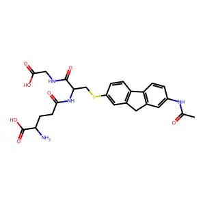 Glycine, N-(S-(7-(acetylamino)-9H-fluoren-2-yl)-N-L-gamma-glutamyl-L-cysteinyl)- structure