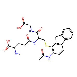 N-(S-(2-(Acetylamino)-9H-fluoren-1-yl)-N-L-gamma-glutamyl-L-cysteinyl)glycine structure