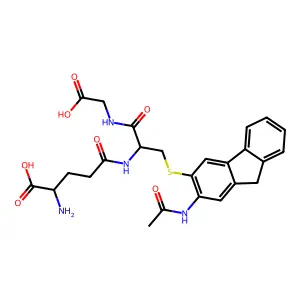 Glycine, N-(S-(2-(acetylamino)-9H-fluoren-3-yl)-N-L-gamma-glutamyl-L-cysteinyl)- structure