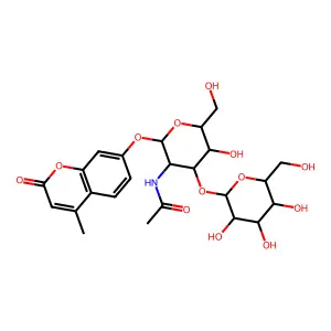 4-methylumbelliferyl-galactosyl(1-3)-N-acetylgalactosaminide structure