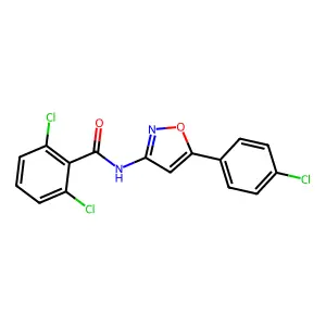 Benzamide, N-(5-(4-chlorophenyl)-3-isoxazolyl)-2,6-dichloro- structure