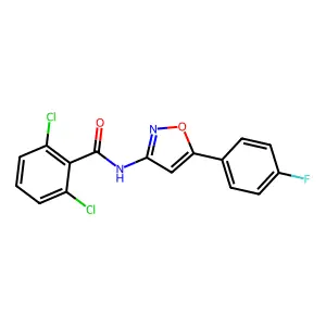 Benzamide, 2,6-dichloro-N-(5-(4-fluorophenyl)-3-isoxazolyl)- structure