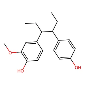 Phenol, 4-(1-ethyl-2-(4-hydroxyphenyl)butyl)-2-methoxy-, (R*,S*)- structure