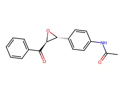 trans-4-Acetamidochalcone oxide structure