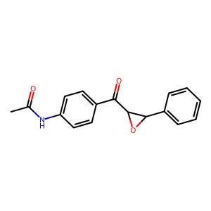 反式-4'-乙酰氨基查耳酮环氧化物 structure