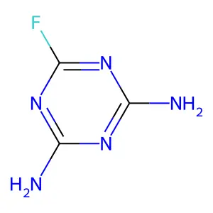 6-氟-1,3,5-三嗪-2,4-二胺 structure