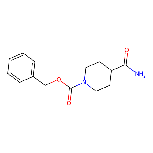 benzyl 4-(aminocarbonyl)tetrahydro-1(2H)-pyridinecarboxylate structure