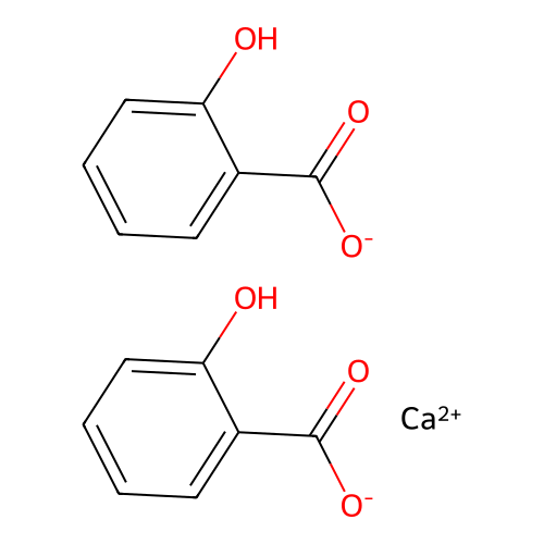 Calcium;2-hydroxybenzoate structure