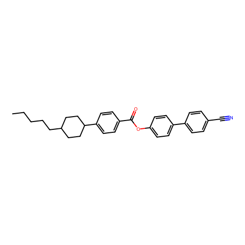 4-Cyano-4'-biphenylyl 4-(trans-4-pentylcyclohexyl)benzoate structure