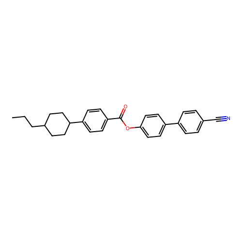 4'-Cyano[1,1'-biphenyl]-4-yl 4-(4-propylcyclohexyl)benzoate structure