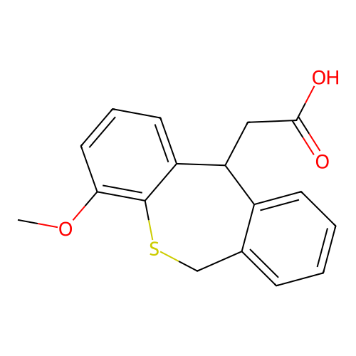 Dibenzo(b,e)thiepin-11-acetic acid, 6,11-dihydro-4-methoxy- structure