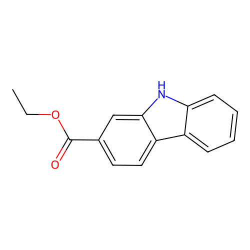 9H-Carbazole-2-carboxylic acid, ethyl ester structure