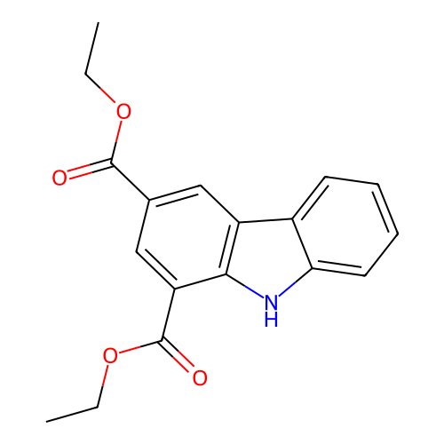 Diethyl 9H-carbazole-1,3-dicarboxylate structure