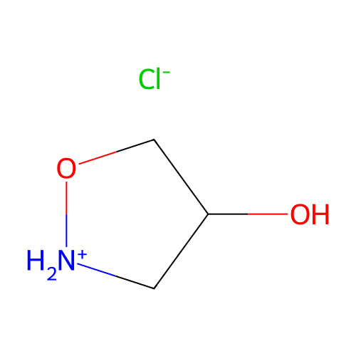 4-Hydroxytetrahydroisoxazol-2-iumchloride structure