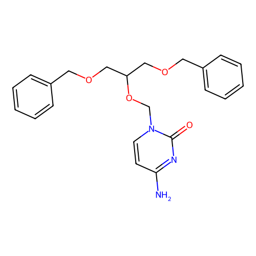 4-Amino-1-[1,3-bis(phenylmethoxy)propan-2-yloxymethyl]pyrimidin-2-one structure