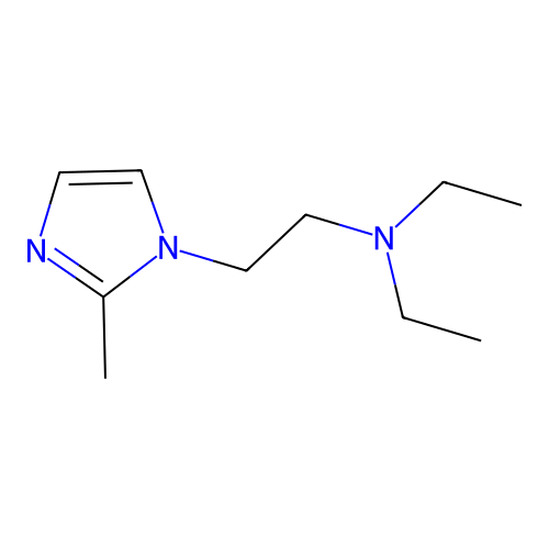 N,N-diethyl-2-(2-methylimidazol-1-yl)ethanamine structure