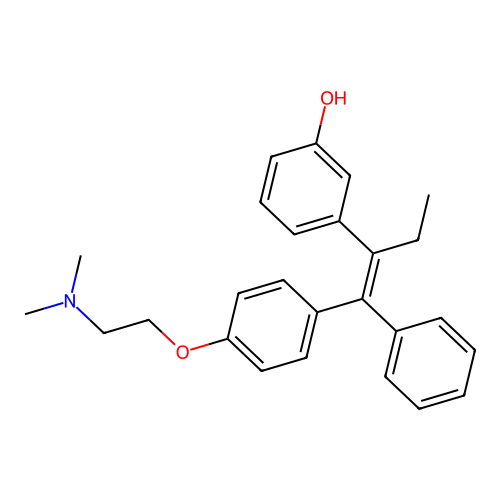 Phenol, 3-[(1Z)-1-[[4-[2-(dimethylamino)ethoxy]phenyl]phenylmethylene]propyl]- structure