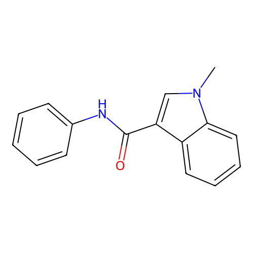 1-methyl-N-phenyl-1H-indole-3-carboxamide structure