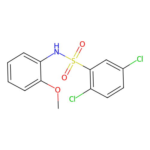 2,5-二氯-N-(2-甲氧基苯基)苯磺酰胺 structure