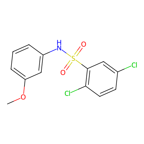 2,5-dichloro-N-(3-methoxyphenyl)benzenesulfonamide structure