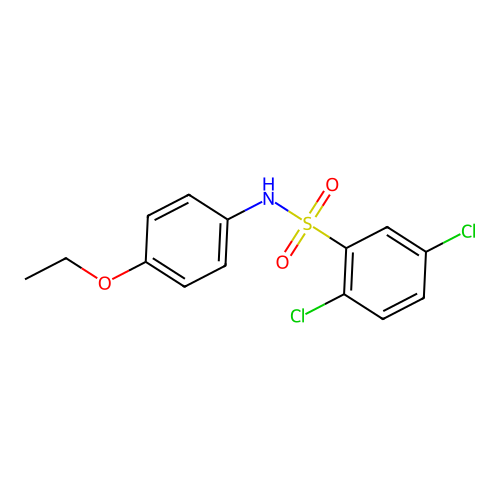 2,5-dichloro-N-(4-ethoxyphenyl)benzenesulfonamide structure