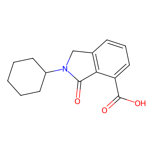 2-Cyclohexyl-3-oxo-2,3-dihydro-1H-isoindole-4-carboxylic acid structure