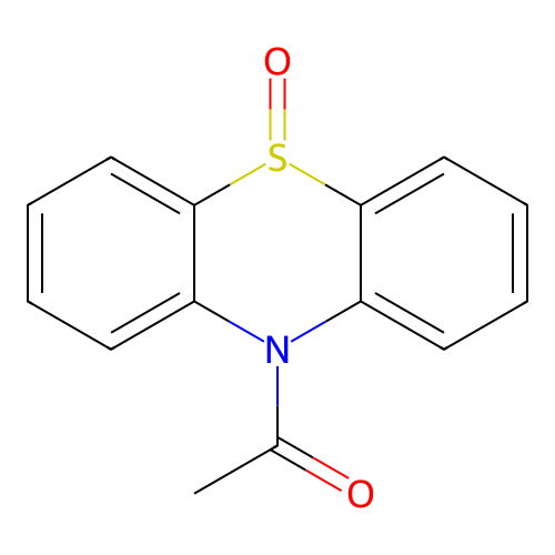 Phenothiazine, 10-acetyl-, 5-oxide structure