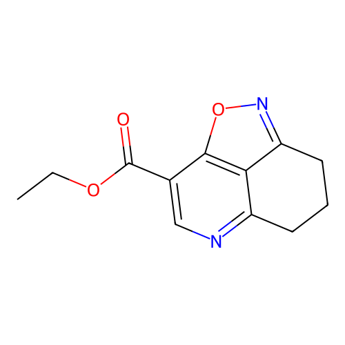 Ethyl 7,8-dihydro-6H-isoxazolo(5,4,3-de)quinoline-3-carboxylate structure