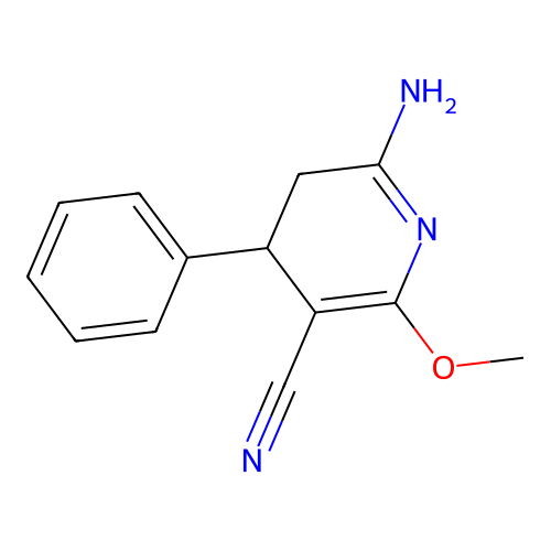 2-Amino-6-methoxy-4-phenyl-3,4-dihydropyridine-5-carbonitrile structure