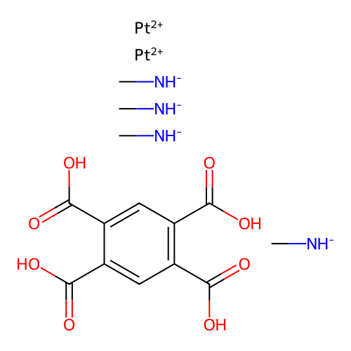 Benzene-1,2,4,5-tetracarboxylic acid;methylazanide;bis(platinum(2+)) structure