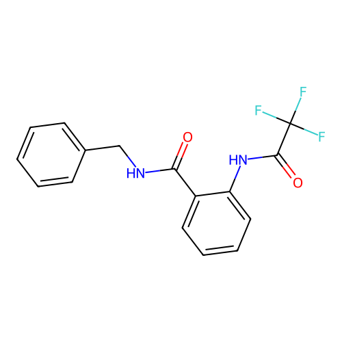 N-benzyl-2-[(trifluoroacetyl)amino]benzamide structure