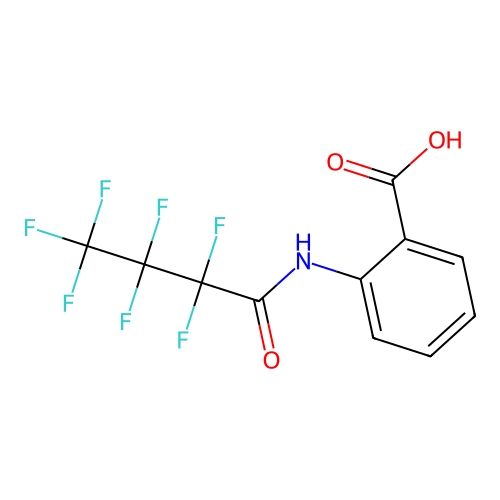 2-[(2,2,3,3,4,4,4-Heptafluorobutanoyl)amino]benzoic acid structure