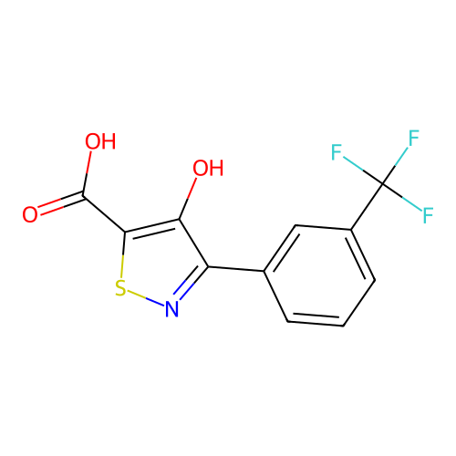 5-Isothiazolecarboxylic acid, 4-hydroxy-3-(3-(trifluoromethyl)phenyl)- structure