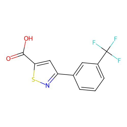 5-Isothiazolecarboxylic acid, 3-(3-(trifluoromethyl)phenyl)- structure