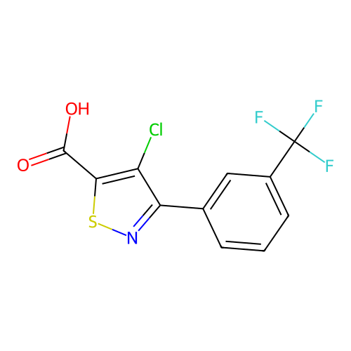 5-Isothiazolecarboxylic acid, 4-chloro-3-(3-(trifluoromethyl)phenyl)- structure
