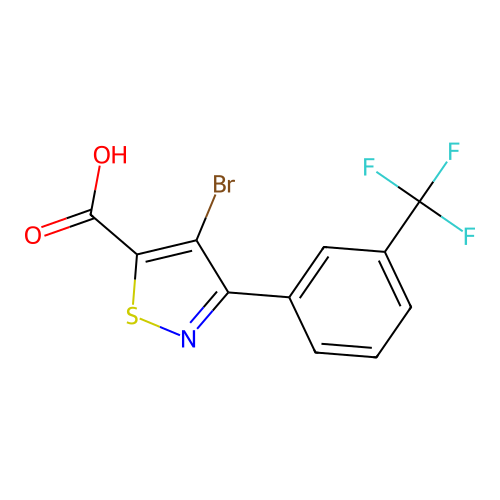 5-Isothiazolecarboxylic acid, 4-bromo-3-(3-(trifluoromethyl)phenyl)- structure