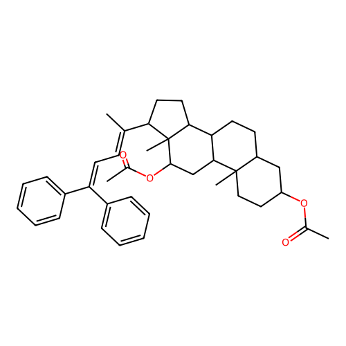 Chola-20(22),23-diene-3,12-diol,24,24-diphenyl-,3,12-diacetate,(3a,5b,12a)- structure