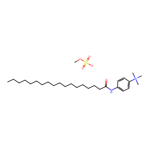 Methyl sulfate;trimethyl-[4-(octadecanoylamino)phenyl]azanium structure