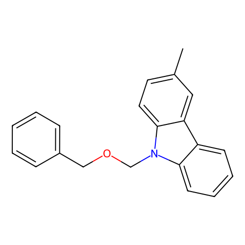 3-Methyl-9-(phenylmethoxymethyl)carbazole structure