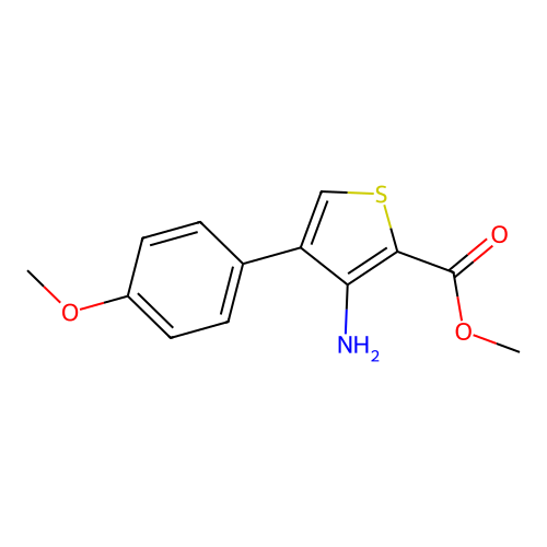 Methyl 3-amino-4-(4-methoxyphenyl)thiophene-2-carboxylate structure