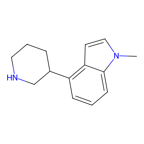 1-methyl-4-(piperidin-3-yl)-1H-indole structure