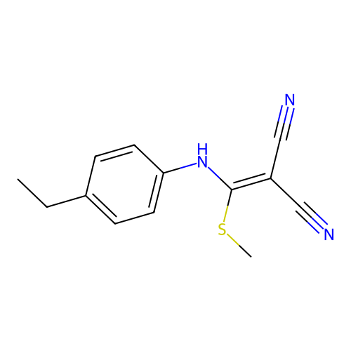 Propanedinitrile, [[(4-ethylphenyl)amino](methylthio)methylene]- structure