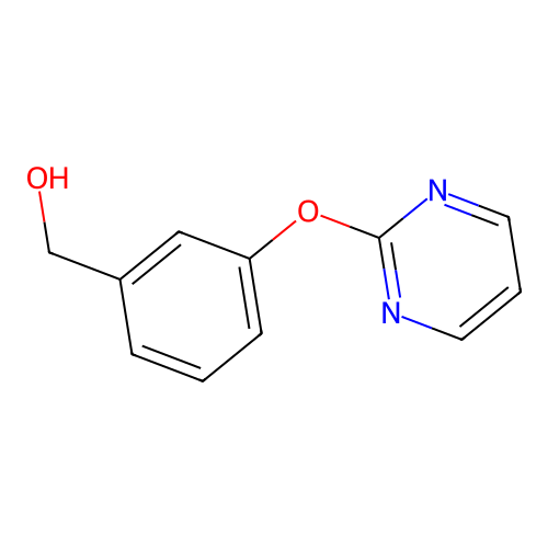 [3-(2-Pyrimidinyloxy)phenyl]methanol structure