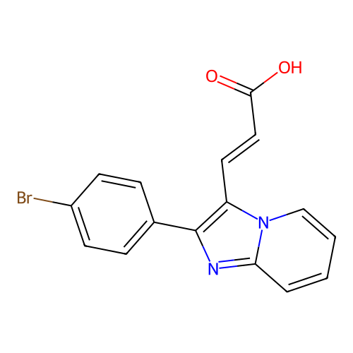 3-[2-(4-Bromo-phenyl)-imidazo[1,2-a]pyridin-3-yl]-acrylic acid structure