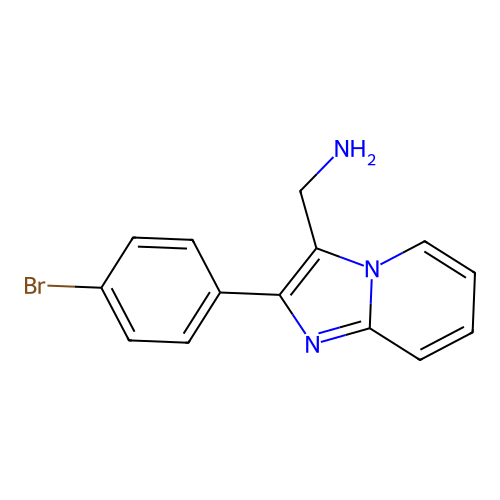 2-(4-Bromophenyl)imidazo(1,2-a)pyridine-3-methanamine structure