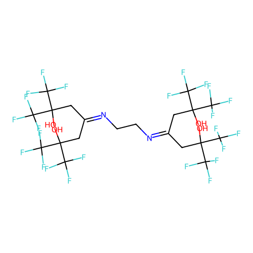 Ethylene-bis(1,5-hexafluoroisopropyl) 4-iminoheptane structure