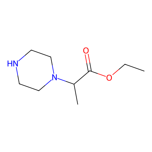 Ethyl 2-(piperazin-1-yl)propanoate structure